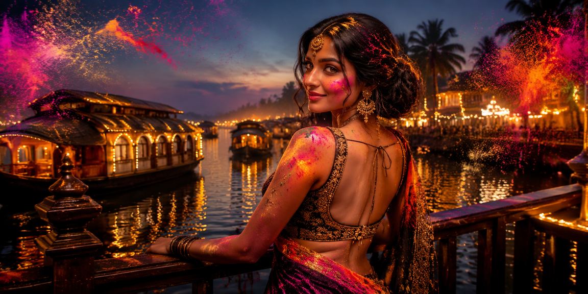 Traditional festive betting celebrations at Kerala backwaters