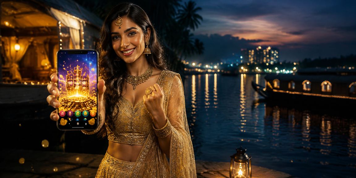 Mobile payment transaction near Kerala backwaters